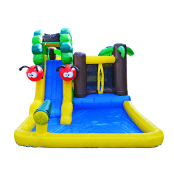 JOK Caterpillar Bounce House Water Slide with Splash Pool